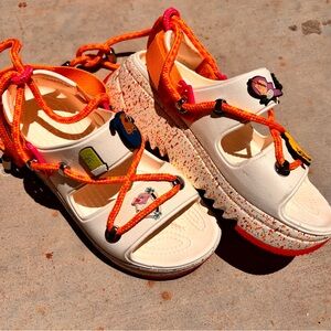 Rare crocs, festival, hiker sandal